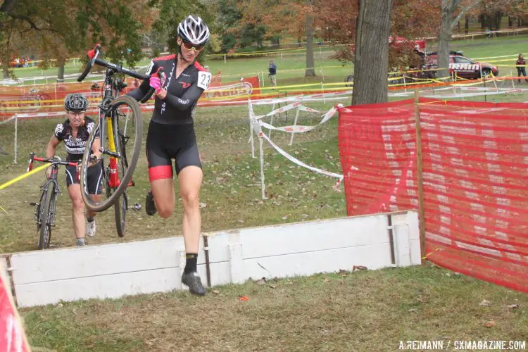 Cassie Maximenko had no trouble with the high barriers at HPCX, gracefully leaping over them each lap. © Andrew Reimann