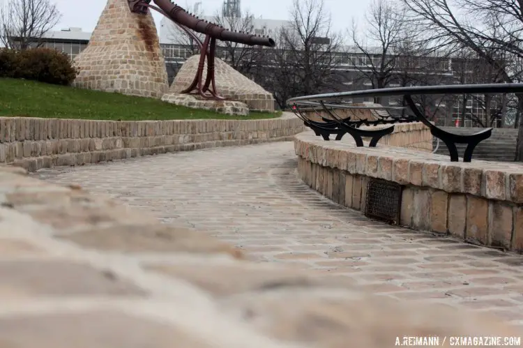     This sweeping ramp is only one of the many man made features that make up the course in Winnipeg. © Andrew Reimann