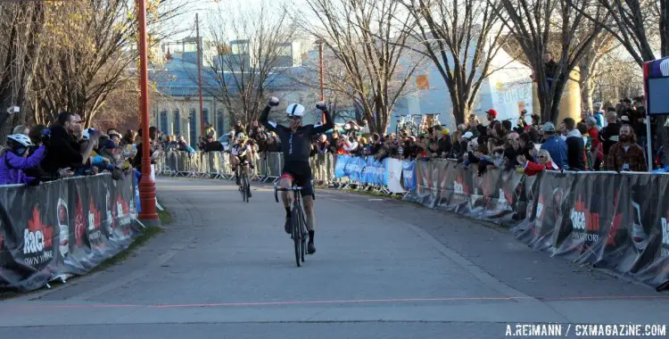 Kabush shrank Garrigan’s lead to a matter of seconds, but it wasn’t enough to keep the Maple Leaf jersey. © Andrew Reimann