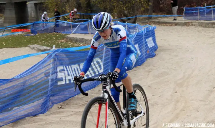 Rochette found the right lines through the sand in the UCI race to finish third. © Andrew Reimann