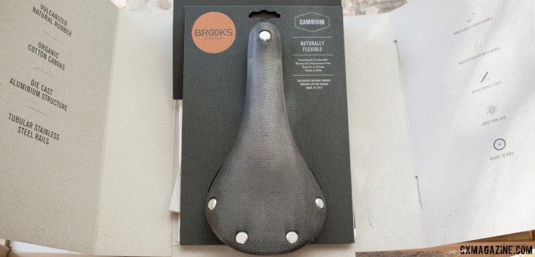 The saddle comes in two colors: Natural and Slate, the latter being shown here. © Cyclocross Magazine