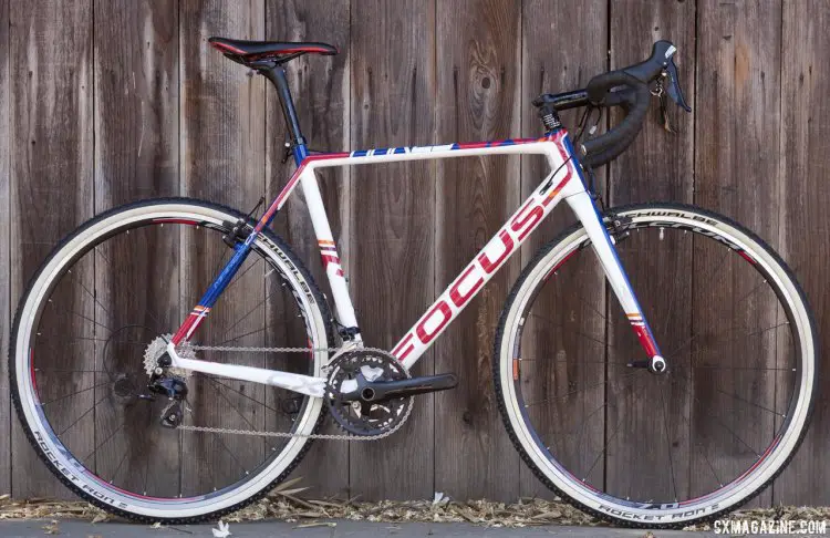 Hyde's race bike is based on this Shimano 105-equipped 2015 Focus Mares cyclocross bike we're currently reviewing for Issue 27. © Cyclocross Magazine