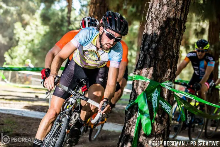 Justin Abbott (Vacation Forever) had everyone scratching their heads for half the Men’s Elite A race. © Philip Beckman/PB Creative