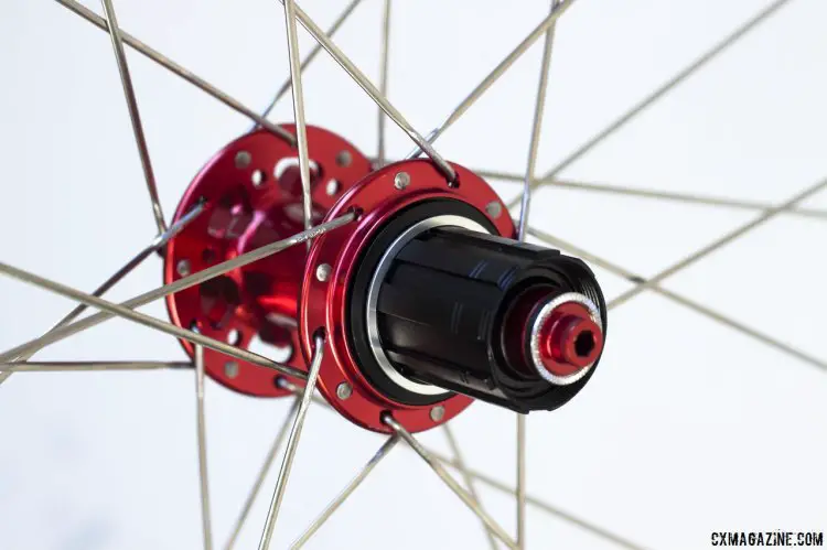 Neugent Cycling wheels, double laced with Sapim CX Ray stainless steel aero spokes.© Cyclocross Magazine