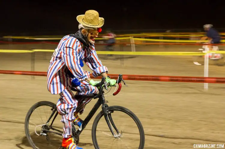 Former Masters National Champion John Elgart is a master of the rodeo and rounded up the bulls. © Cyclocross Magazine