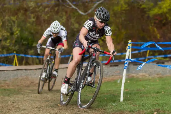 Laura Van Gilder, shown here powering through the 2013 CSI course, hopes to race to victory this weekend in Northampton. © Todd Prekaski