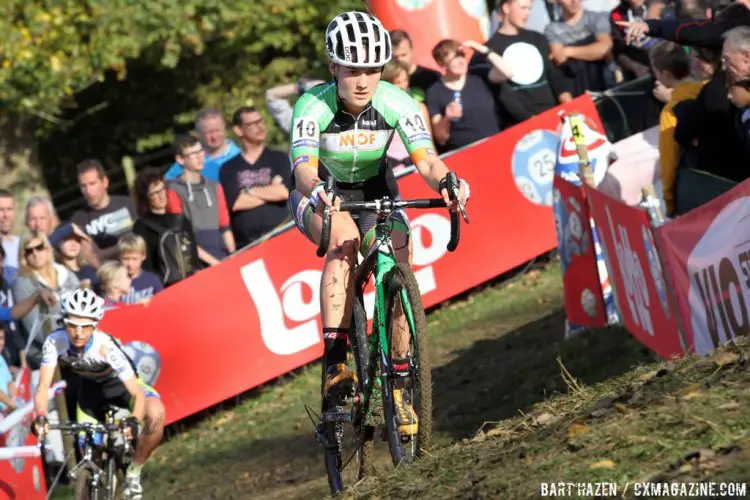 Elle Anderson moved to Europe to race during the 2014/15 season. 2014 Koppenbergcross. © Bart Hazen / Cyclocross Magazine