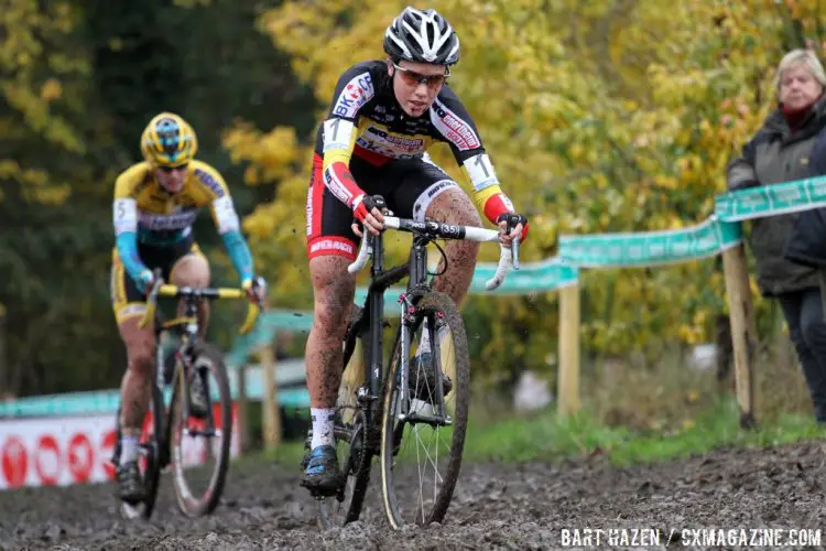 Sanne Cant rode away to take the win on the day, with an impressive season already under her belt. © Bart Hazen