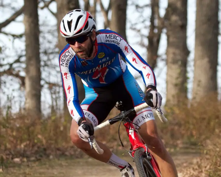 Kevin McConnell (Iowa City, IA) had opened up a comfortable lead by the half-way point in the race.  © SnowyMountain Photography