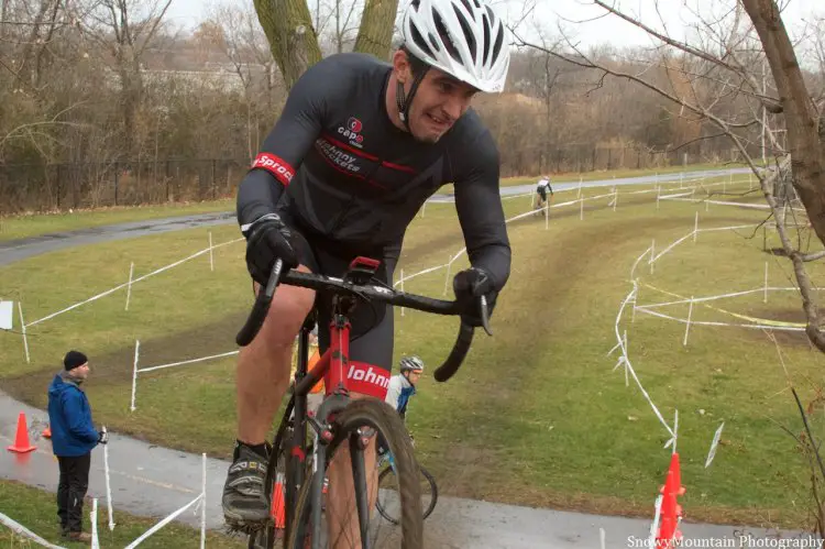 Robert Higgins (Chicago, IL) powers up a step bank during the single speed race.