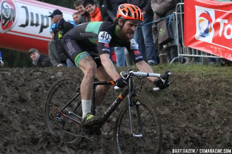 Mark McConnell, making sure to have as much fun while racing as he can. © Bart Hazen