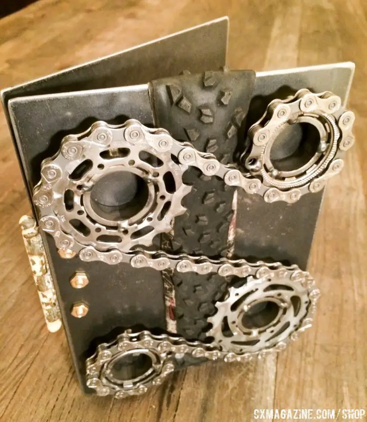 Garage 54's custom, permanent cyclocross cards are unique, recycled masterpieces that are worth displaying year 'round.