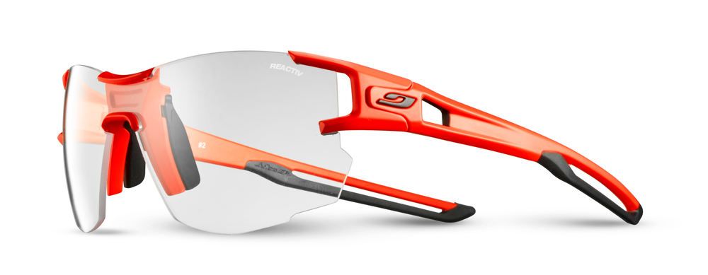 Julbo's Reactiv photochromic lenses do an amazing job of protecting you on sunny days while still offering night riding protection.