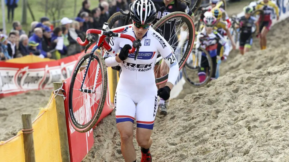 Compton raced with a cold and would lose her World Cup leader's jersey. 2014 Koksijde UCI Cyclocross World Cup, Elite Women. © Bart Hazen / Cyclocross Magazine