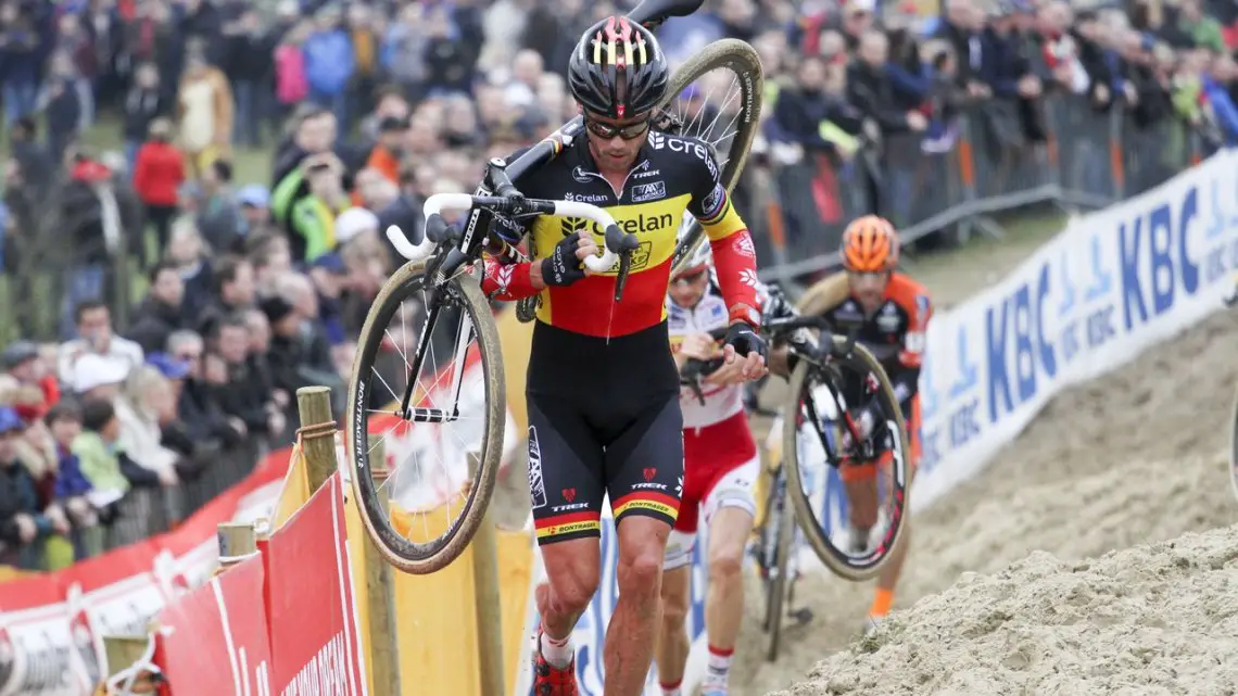 Changing of the guard? Sven Nys was not his dominant self in Koksijde. 2014 Koksijde UCI Cyclocross World Cup, Elite Men. © Bart Hazen / Cyclocross Magazine