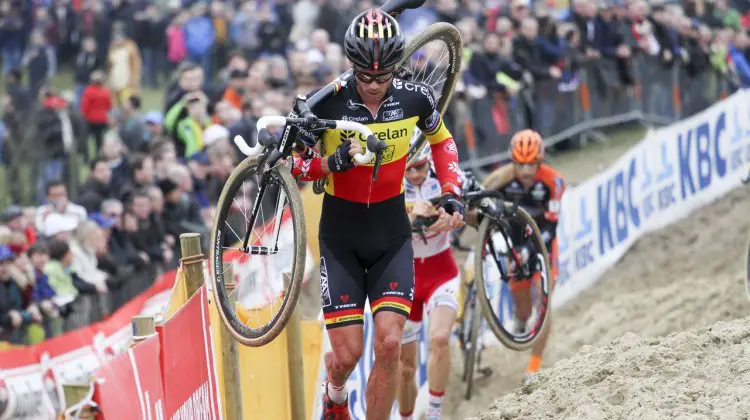 Changing of the guard? Sven Nys was not his dominant self in Koksijde. 2014 Koksijde UCI Cyclocross World Cup, Elite Men. © Bart Hazen / Cyclocross Magazine