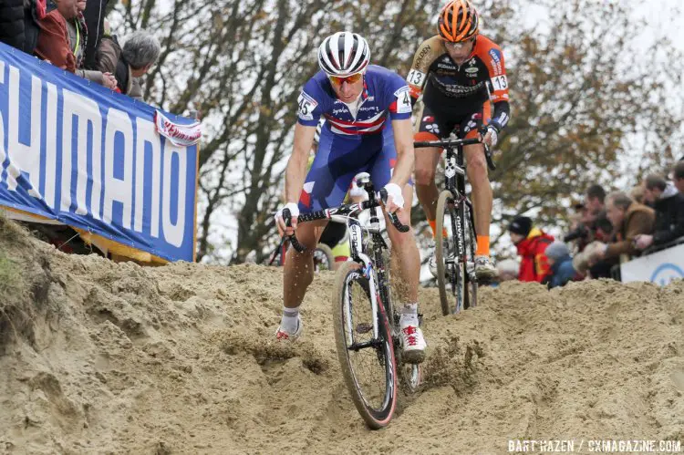 Jeremy Powers looked strong in Koksijde, but it was strange not to see him on the front after months of domestic wins. © Bart Hazen / Cyclocross Magazine