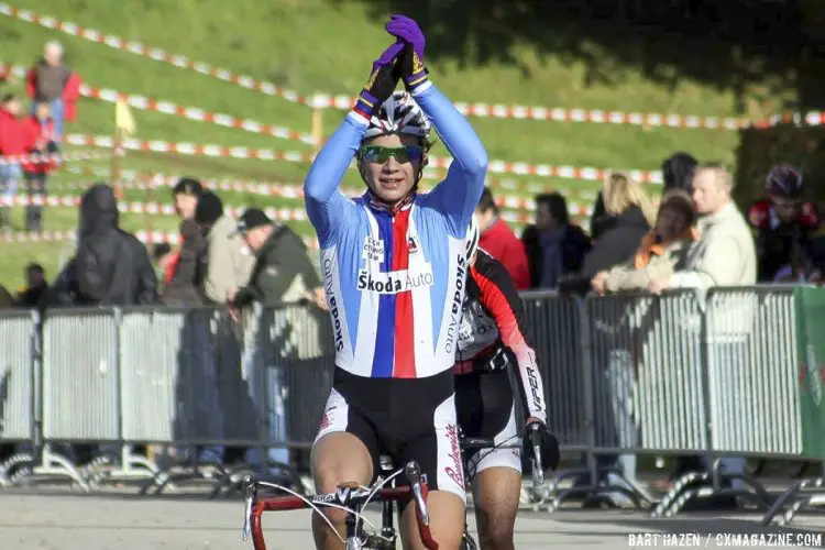 Jakub Skala continued to finish no worse than second in the 2014 Toi Toi Cup, and took the win at race #4 in Hlinsko. photo: Grand Prix de la Commune de Contern, 2010. © Bart Hazen / Cyclocross Magazine