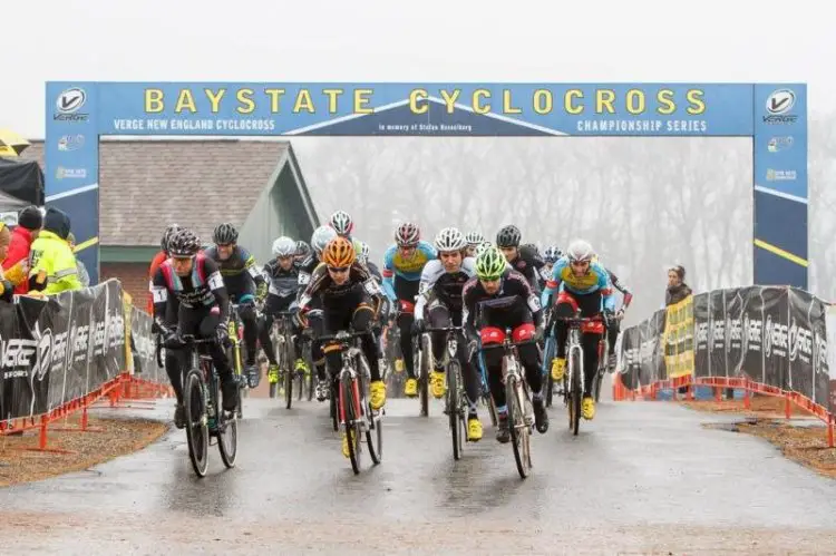 Riders aim to capture the holeshot. Photo: Russ Campbell, 2013