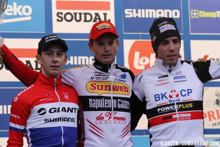 Pauwels has dialed in the World Cup so far this season, joined at the podium with Van der Haar and Walseben. © Bart Hazen/Cyclocross Magazine