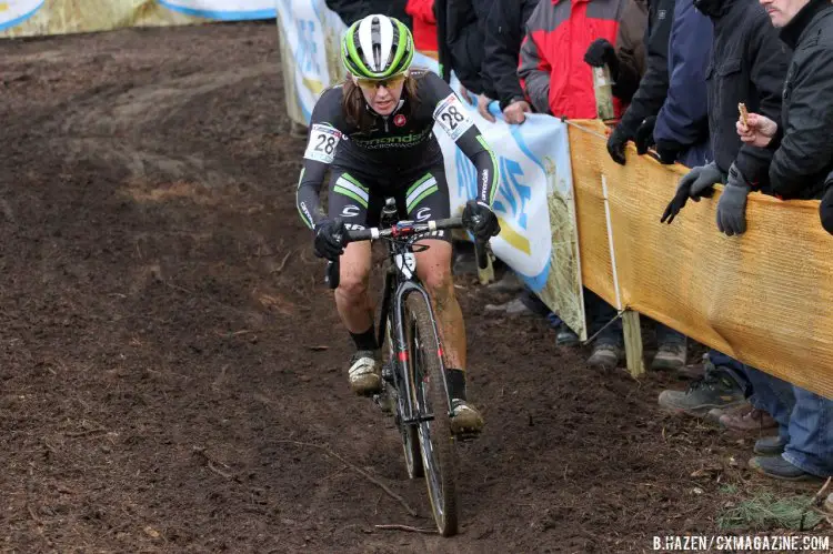 Kaitlin Antonneau led the American riders at Heusden-Zolder. © Bart Hazen/Cyclocross Magazine