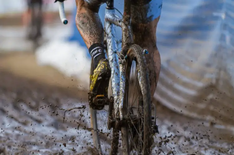 Mud and slush covered nearly the entire course today. © Todd Prekaski