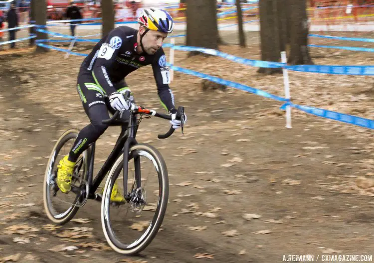 Cannondale’s prototype thru axle SuperX spotted at NBX in Warwick. © Andrew Reimann / Cyclocross Magazine