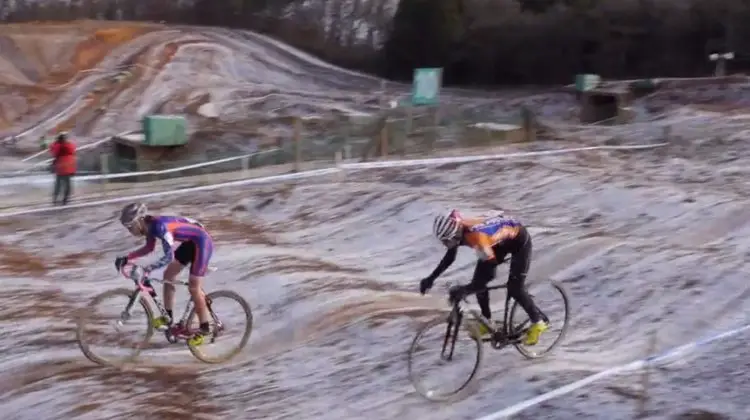 The pump track of Sportland SUGO's 2014 Japan Cyclocross National Championships