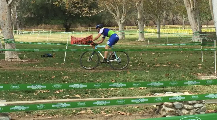 Jason Quan gave us this photo of him ripping the course up in Southern California (glad the race had a rad sponsor).