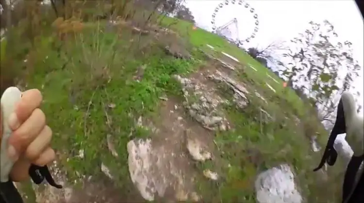 Two things that caught our eye: the Ferris Wheel and the narrow, jagged limestone stairs.