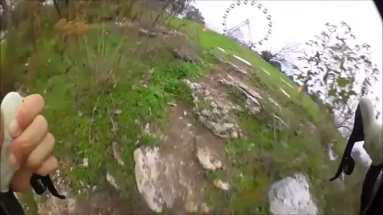 Two things that caught our eye: the Ferris Wheel and the narrow, jagged limestone stairs.