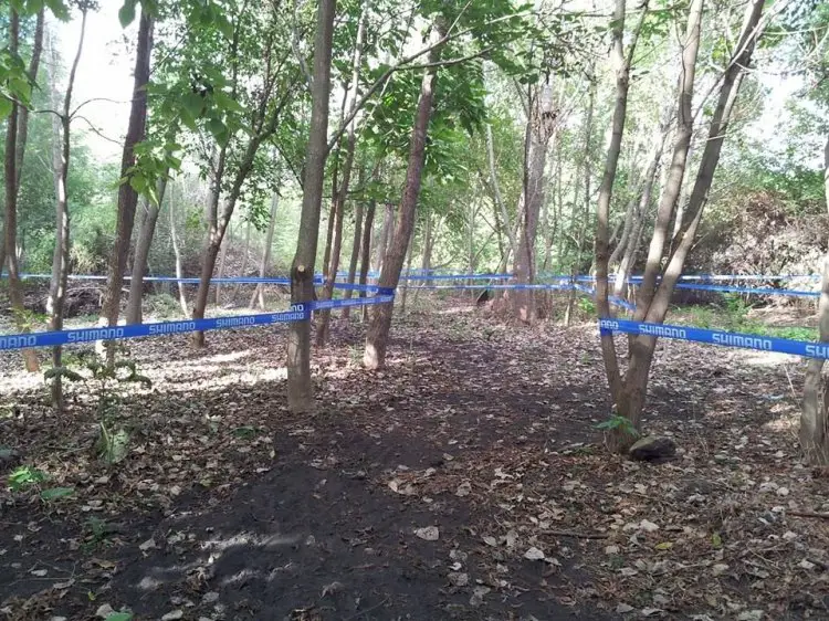 Fresh tape on a fresh course at Riverpoint, Rhode Island. © Riverpoint Cyclocross