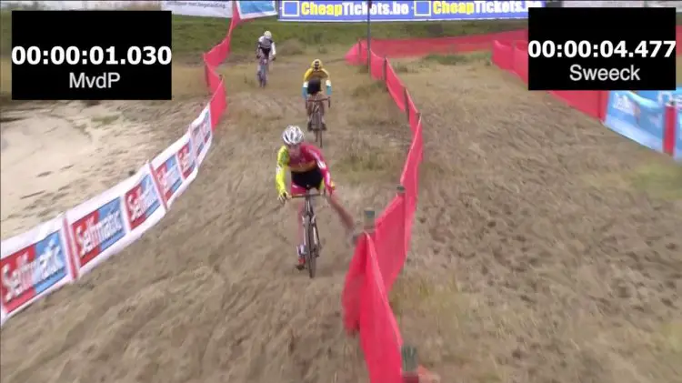 The timer is on in Your Moment of SVENNESS at Scheldecross. Photo from Sporza/CXHairs.com