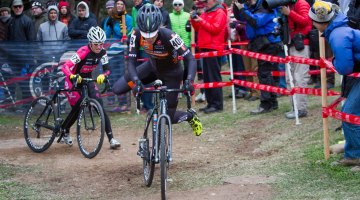 Kristin Webber (Boulder Cycle Sport/ YogaGlo) at the top of the steps. © Brian Nelson