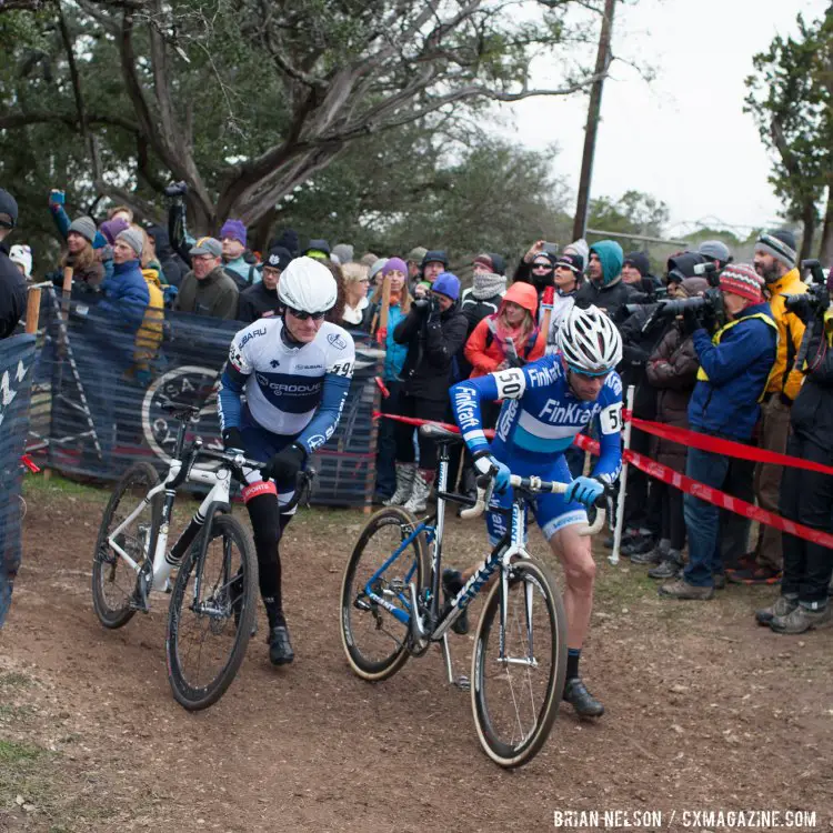 Roger Aspholm (Finkraft Cycling) and Kevin Obrien (Groove Subaru Excel Sports). © Brian Nelson