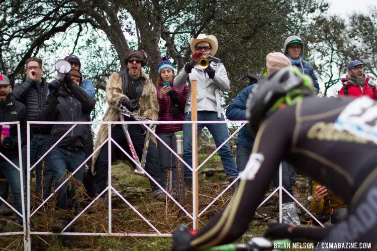 Some local support for the Collegiate riders. © Brian Nelson