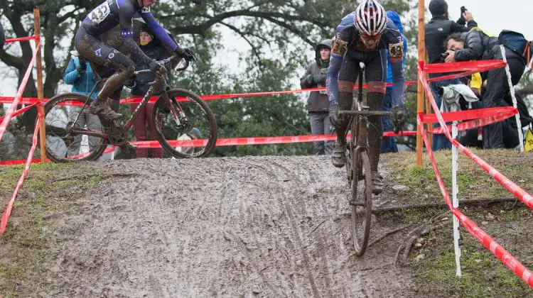 Brendan Rhim (Fuhrman University) and Robert Rimmer (King University) chased. © Brian Nelson