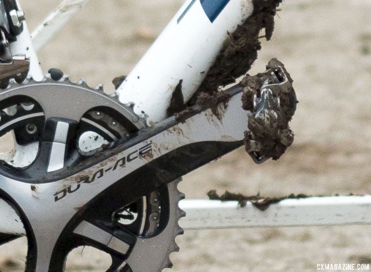 Katie Compton used M970 pedals on the bike she finished on, but husband Mark Legg-Compton says their favorite pedal is the M780 XT pedal. They didn't have enough of them at Nationals and had a mix of pedals on the three bikes. © Cyclocross Magazine