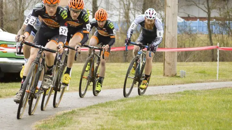 The Mock Orange Bikes train. 2015 Kingsport Cyclocross Cup. © Ali Whittier