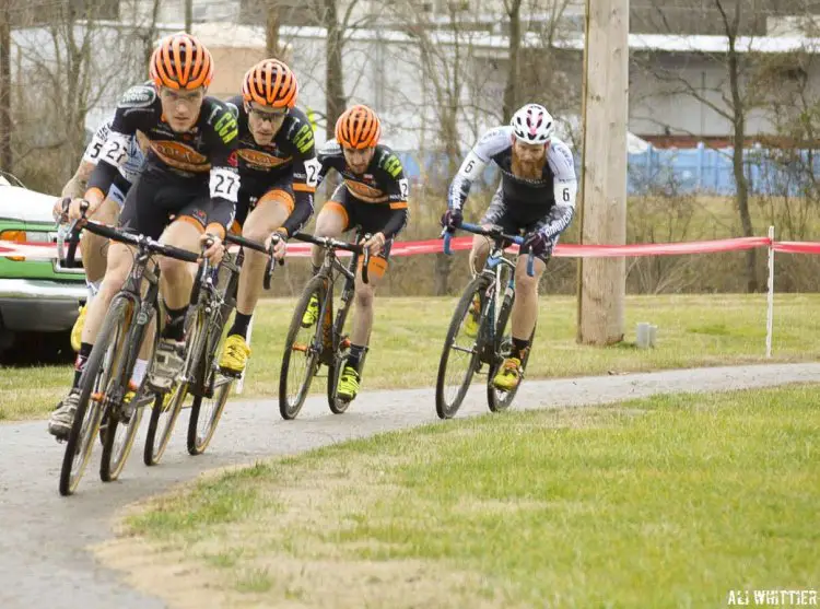 The Mock Orange Bikes train. 2015 Kingsport Cyclocross Cup. © Ali Whittier