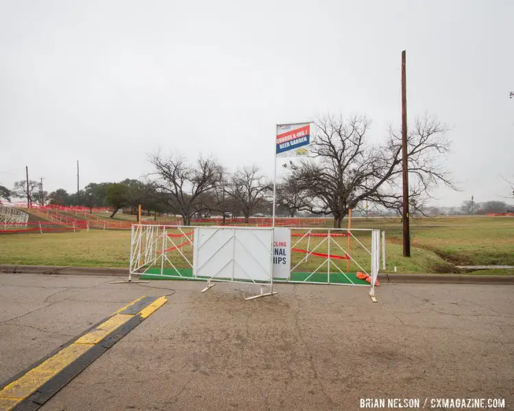 Racers pre-riding were removed and the course was closed after police arrived and began turning people away from the park. © Brian Nelson