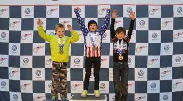 Junior 9-10 Men - 2015 Cyclocross National Championships Podium © Cyclocross Magazine (full res avail for purchase - email crosseyed@cxmagazine.com )
