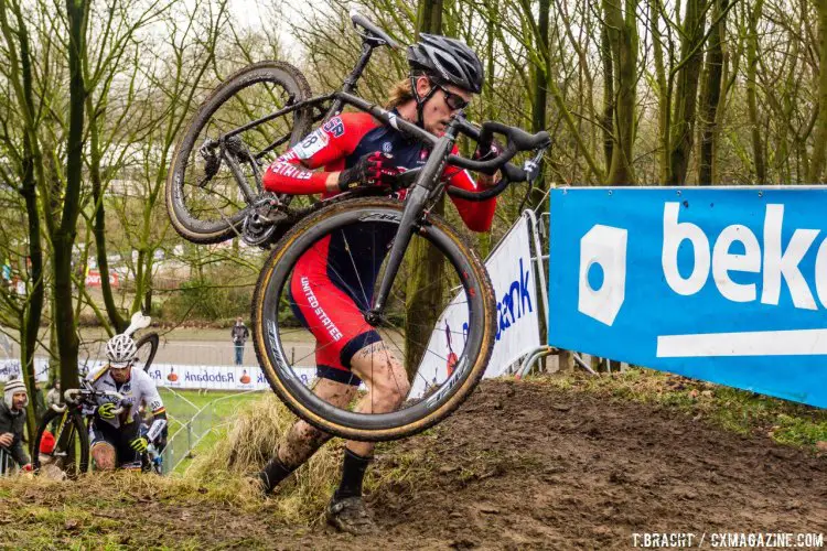 Drew Dillman was the top American finisher at Hoogerheide. © Thomas van Bracht / Cyclocross Magazine