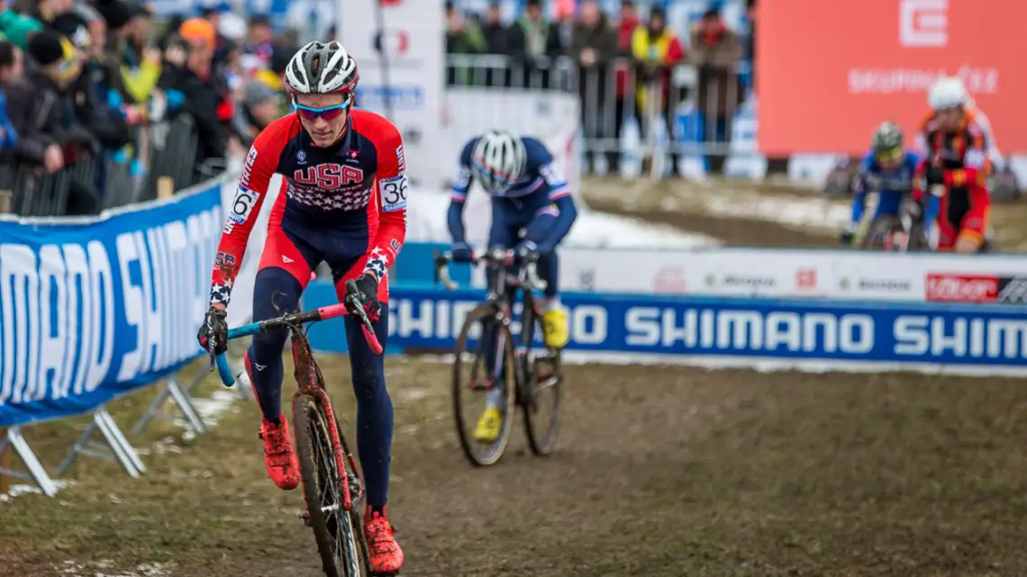 Gavin Haley was the second American, and finished just outside a top ten placing, in 11th. © Mathew Lasala / Cyclocross Magazine