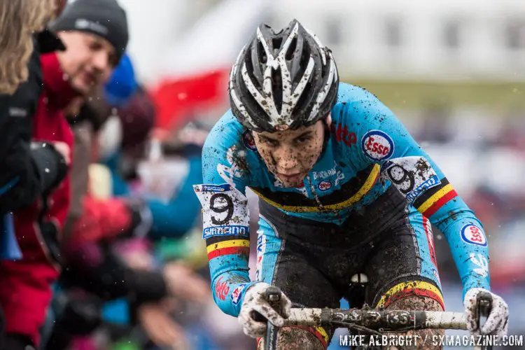 Sanne Cant battled furiously down to the wire. Elite Women - 2015 Cyclocross World Championships © Mike Albright / Cyclocross Magazine