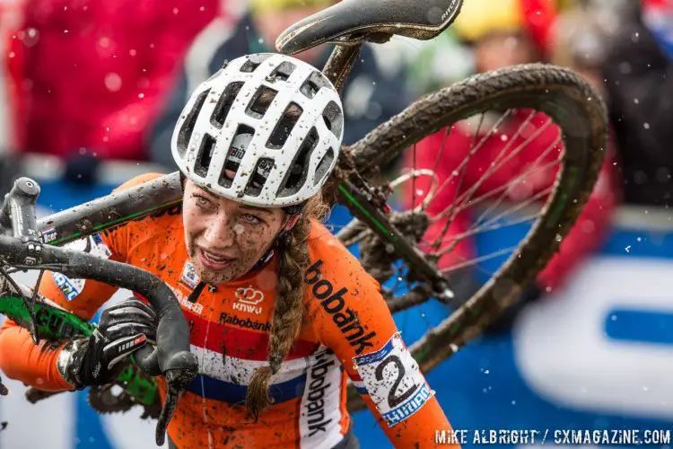 Sophie de Boer put on her game face on and finished 10th, the same as her call-up - Elite Women - 2015 Cyclocross World Championships © Mike Albright / Cyclocross Magazine