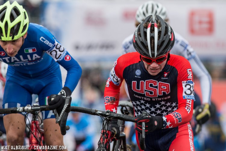 Cameron Beard ran to a 39th place. © Mike Albright / Cyclocross Magazine