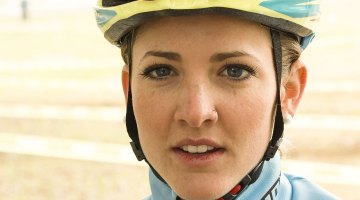 Carolina Gomez Villafane (Vanderkitten) before her win at the SuperPro San Jose race. © Cyclocross Magazine