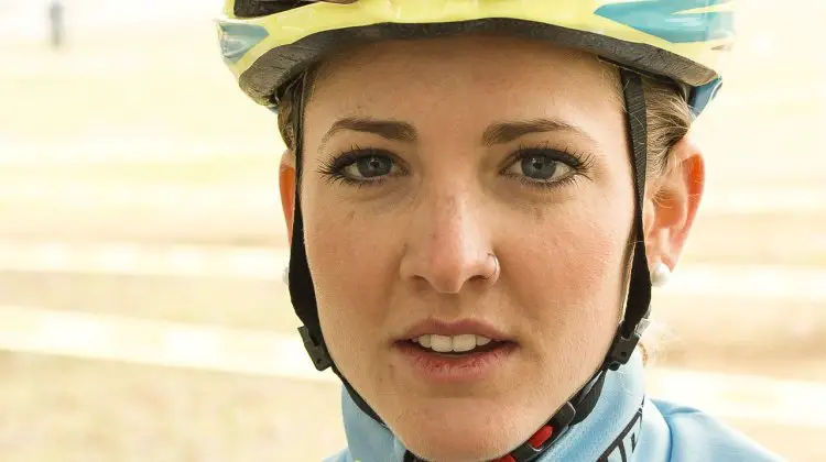 Carolina Gomez Villafane (Vanderkitten) before her win at the SuperPro San Jose race. © Cyclocross Magazine