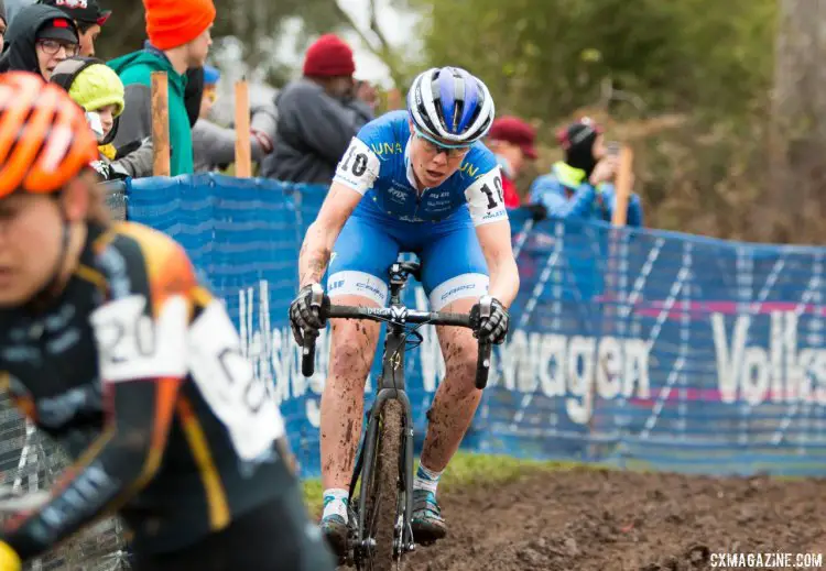 Georgia Gould finished second behind Katie Compton four times. © Cyclocross Magazine